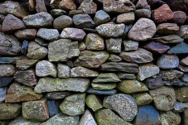 Detail Old Dry Stone Wall Snowdonia National Park — Stock Photo, Image