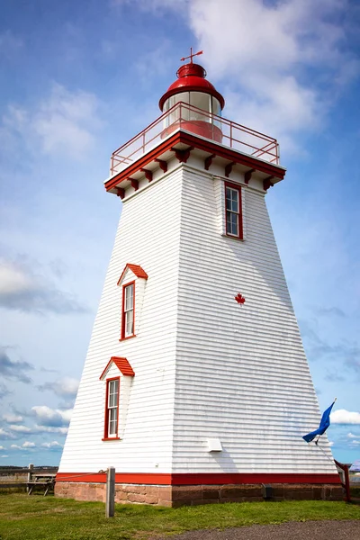 Souris Lighthouse Estreito Northumberland Ilha Príncipe Eduardo Canadá — Fotografia de Stock