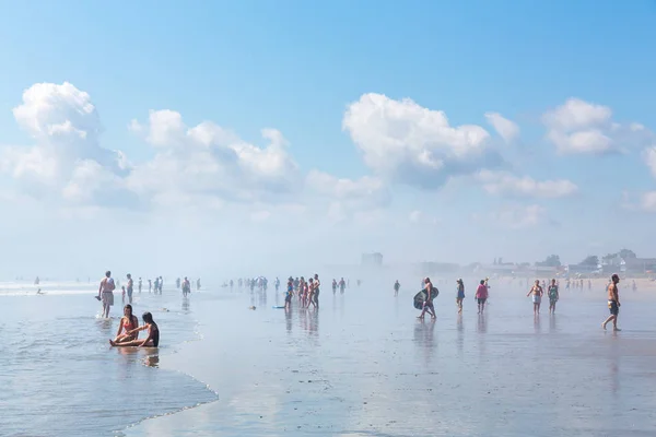 Old Orchard Beach Maine Usa September 2014 People Enjoying Sea — Stock Photo, Image