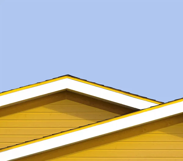 Detail Rooftop Typical Wooden Houses Magdalene Islands Canada — Stock Photo, Image