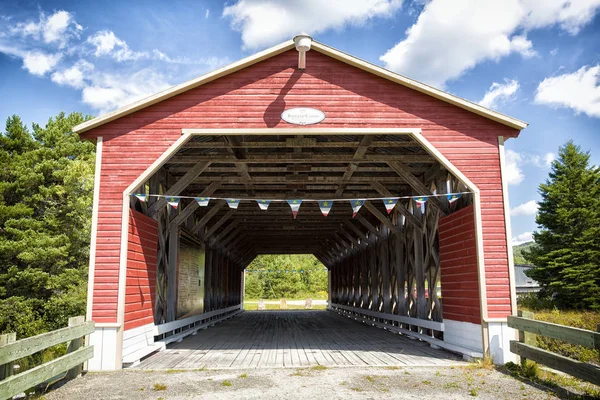 Pont Romain Caron Ponte Coperto John Lande Temiscouata Provincia Quebec — Foto Stock