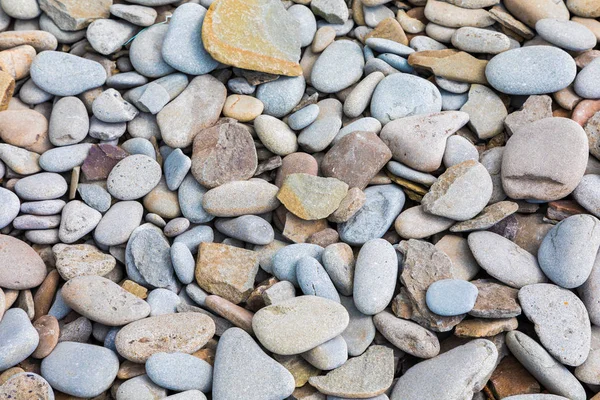 Beach Pebble Background Various Shades Greys Blues Reds Browns — Stock Photo, Image