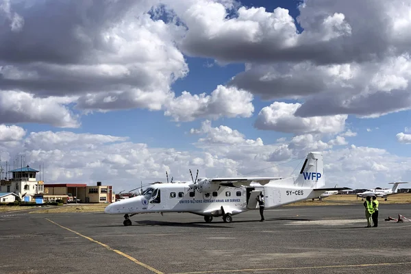 Samolot pomocy humanitarnej ONZ — Zdjęcie stockowe