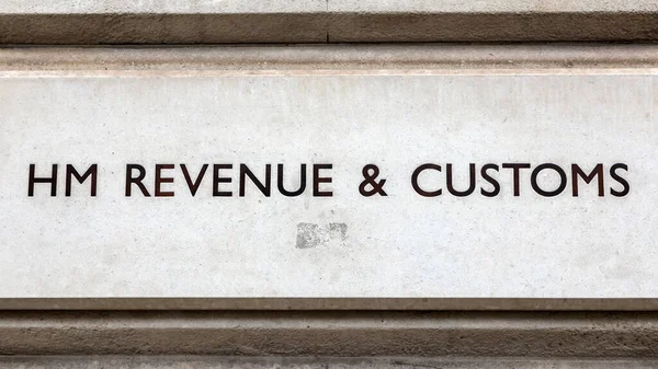 London 5Th June 2017 Iconic Sign Revenue Customs Building Westminster — Stock Photo, Image