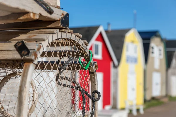 Lobster Barns Lobster Pots New London Prince Edward Island Canada — Stock Photo, Image