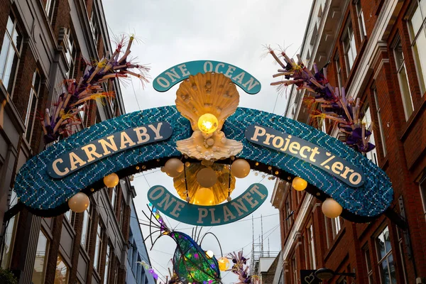 Londres Royaume Uni 1Er Décembre 2019 Entrée Célèbre Rue Carnaby — Photo