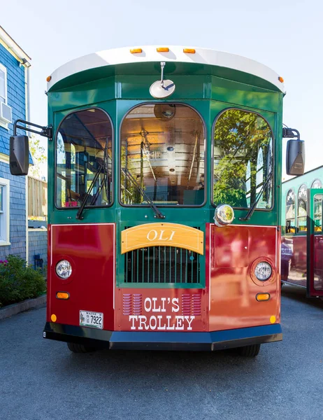 Bar Harbor Maine Agosto 2014 Trolleys Oli São Carros Bonde — Fotografia de Stock