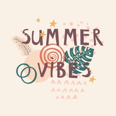 Summer Vibes kağıt yazısı kesti 