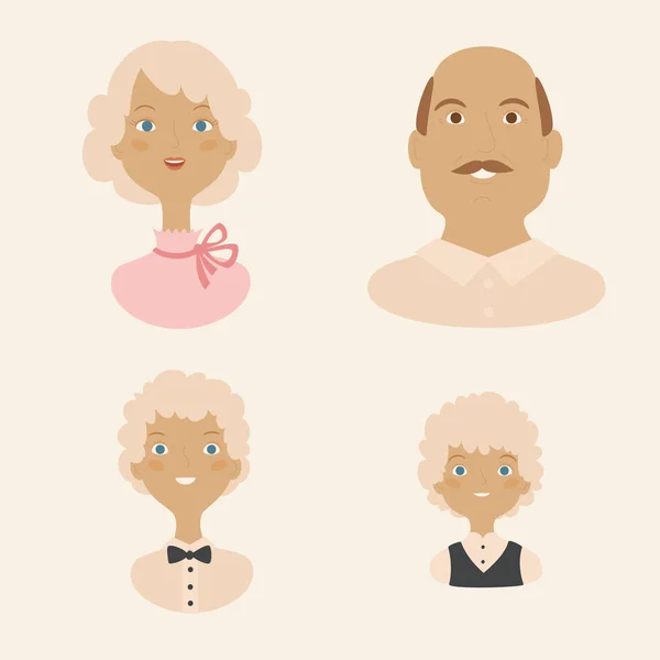 Familie avatars — Stockvector