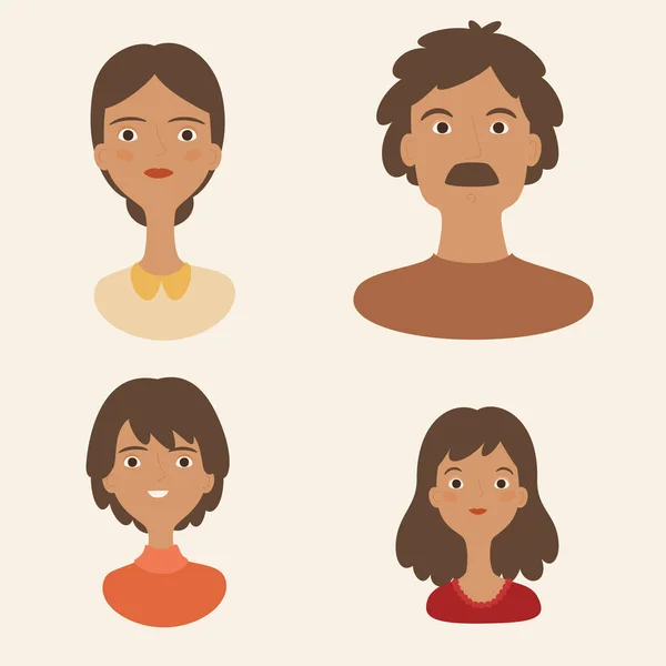Aile avatarları — Stok Vektör