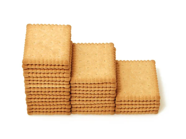 Gustosi Biscotti Isolati Sullo Sfondo Bianco — Foto Stock