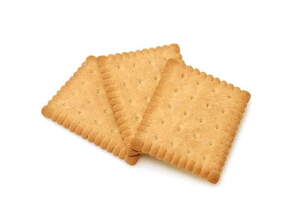 Smakelijke Koekjes Geïsoleerd Witte Achtergrond — Stockfoto