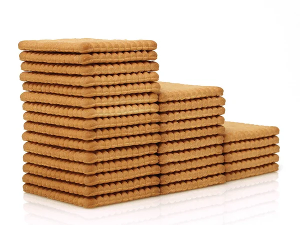 Beyaz arka planda izole lezzetli bisküvi