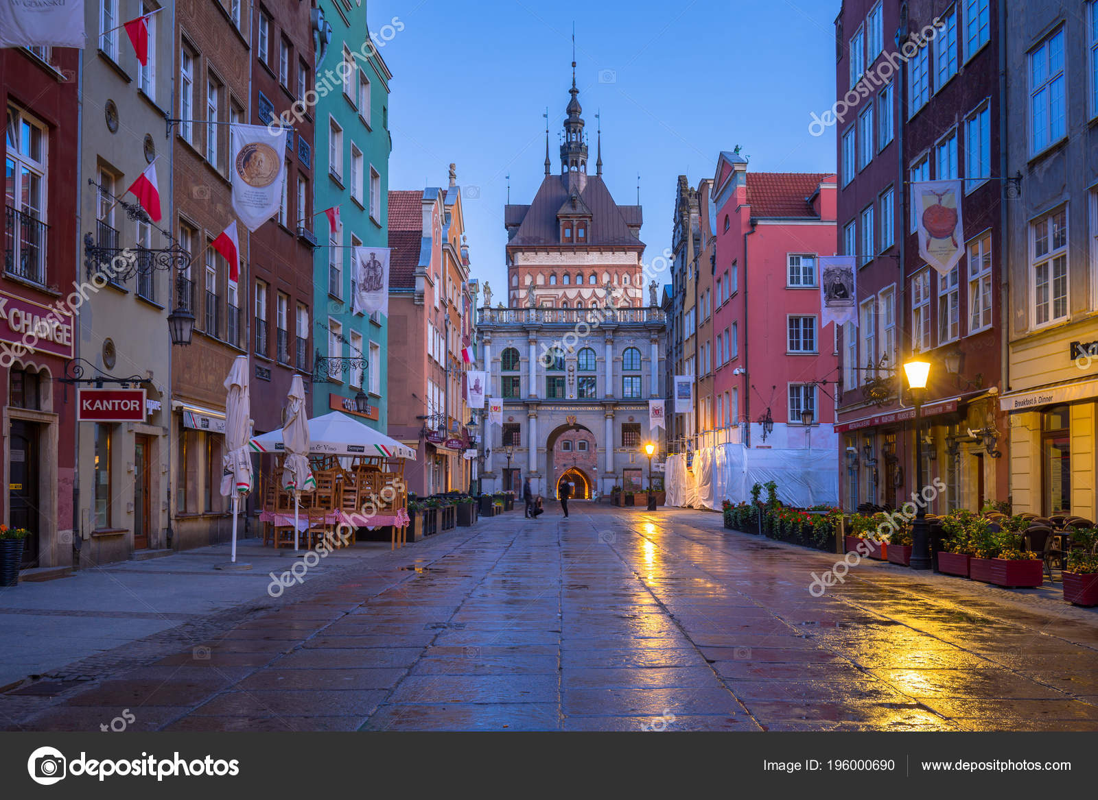 Gdansk Polen Mei 2018 Architectuur Van Oude Stad Van ...