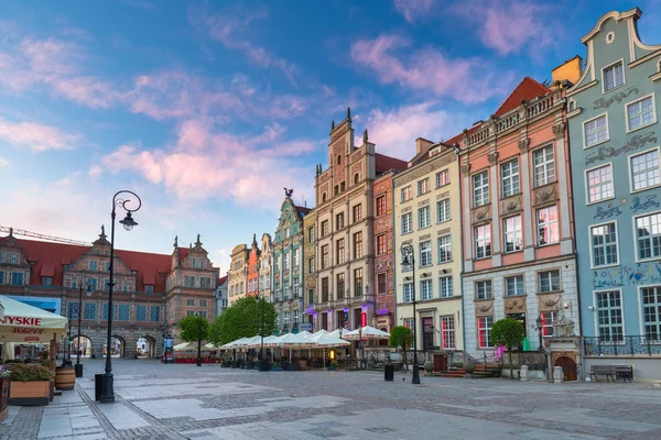 Gdansk Lengyelország 2018 Május Építészet Óváros Gdansk Napkeltekor Lengyelország Gdansk — Stock Fotó