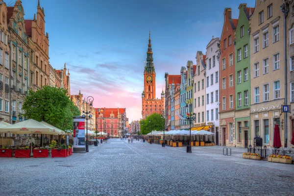 Gdaňsk Polsko Května 2018 Architektura Starého Města Gdaňsku Radnice Úsvitu — Stock fotografie