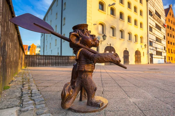 Gdansk Poland May 2018 Lion Figure Old Town Gdansk Poland — Stock Photo, Image