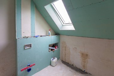 Evde tadilat boş banyo iç