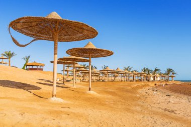 Şemsiye Hurghada, Mısır on Red Sea beach