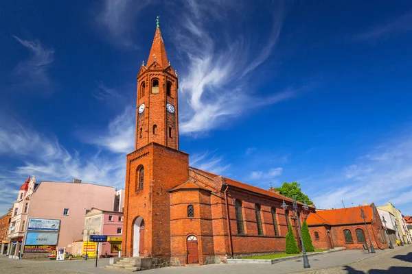 Wabrzezno 2018年5月19日 Wabrzezno 老城的建筑 Wabrzezno 是在波兰第十三世纪发现的一个历史城镇 — 图库照片