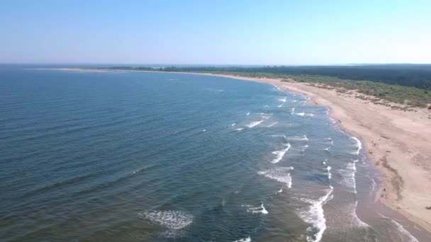 Влітку Пляжі Балтійського Моря Місті Собєшево Польща — стокове відео