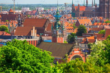 Gdansk, Polonya için tren istasyonuna güzel mimari
