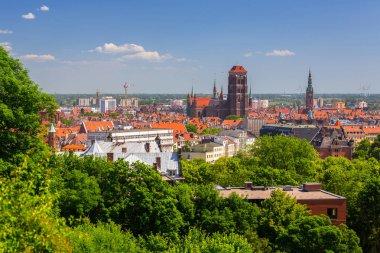 Gdansk, Polonya eski şehrin güzel mimari