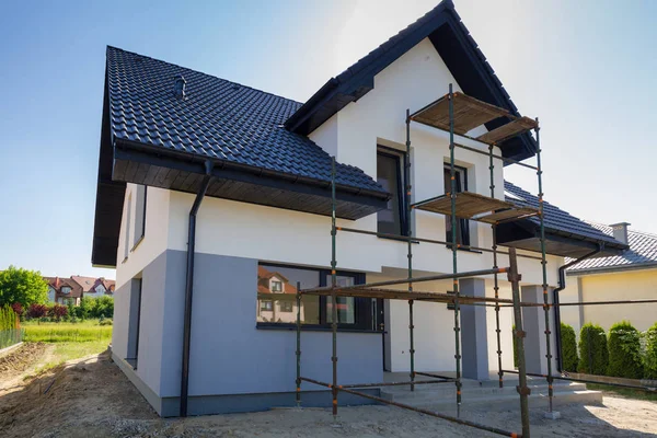 Newly Built House Finished Plaster Paint — Stock Photo, Image