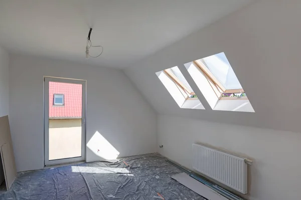 Intérieur Chambre Vide Rénovation Dans Maison — Photo