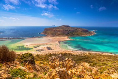 Güzel manzara Balos Beach Crete, Yunanistan