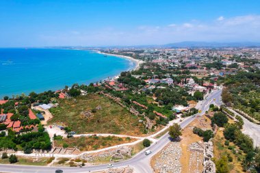 Türkiye'de Antik Side şehrin havadan görünümü