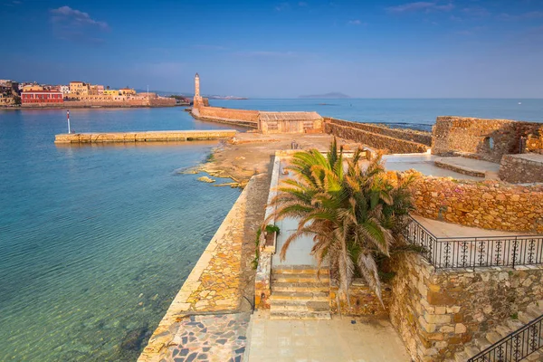 Antiguo Puerto Veneciano Chania Amanecer Creta Países Bajos —  Fotos de Stock