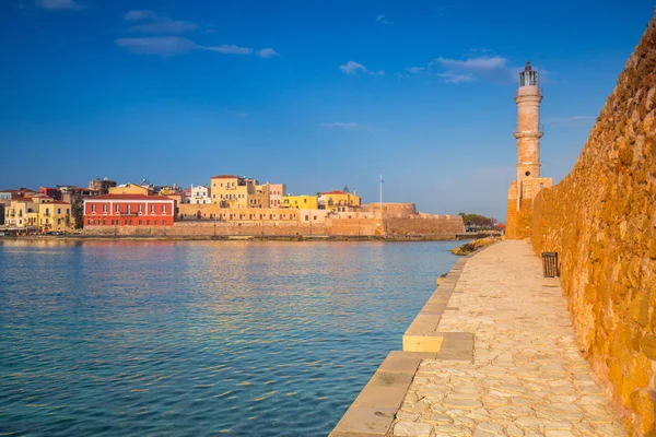 Eski Venedik Port Chania Gündoğumu Crete Yunanistan — Stok fotoğraf