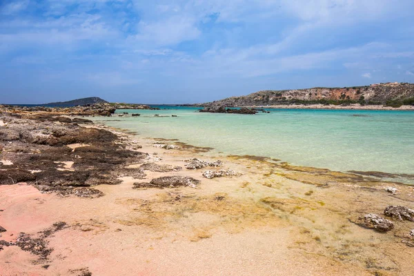 Playa Elafonissi Con Arena Rosa Creta Grecia —  Fotos de Stock