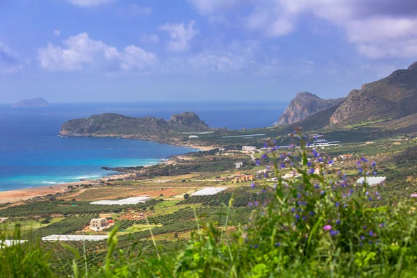 Vacker Falassarna Strand Kreta Grekland — Stockfoto