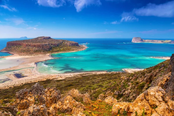 Vackra Landskapet Balos Beach Kreta Grekland — Stockfoto