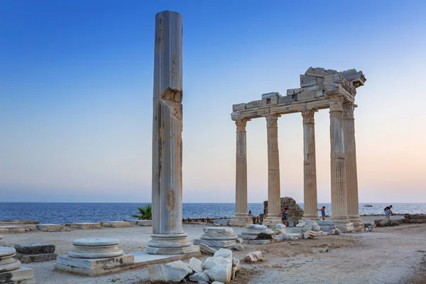 Der Tempel Von Apollo Der Seite Bei Sonnenuntergang Türkei — Stockfoto