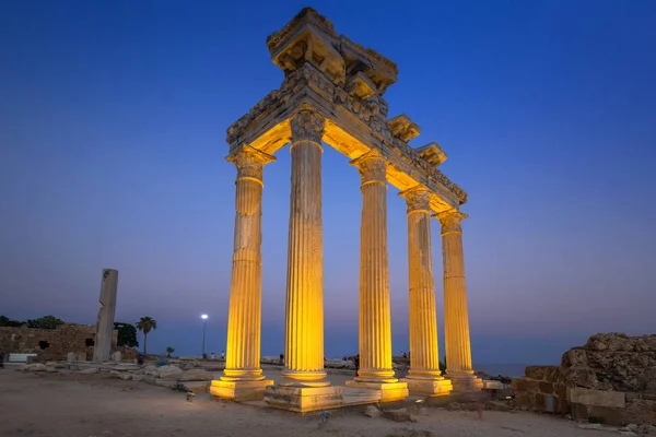 Tempel Van Apollo Kant Schemering Turkije — Stockfoto