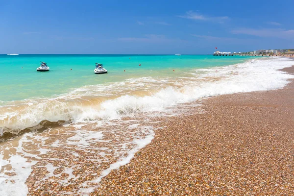 Blauwe Lagune Van Het Strand Van Turkse Rivièra Buurt Van — Stockfoto