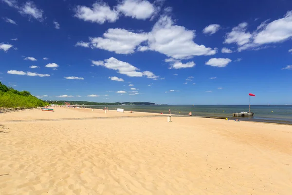 Sunny Beach Baltic Sea Sopot Poland — Stock Photo, Image