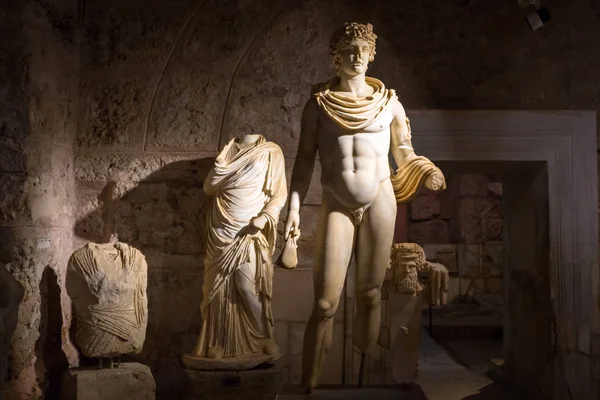 Σιντέ Τουρκία Ιουνίου 2018 Όμορφα Ελληνικά Αγάλματα Αρχαίων Μουσείο Της — Φωτογραφία Αρχείου