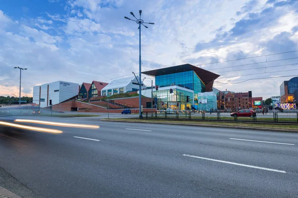 Gdaňsk Polsko Července 2018 Architektura Nové Forum Mall City Centru — Stock fotografie