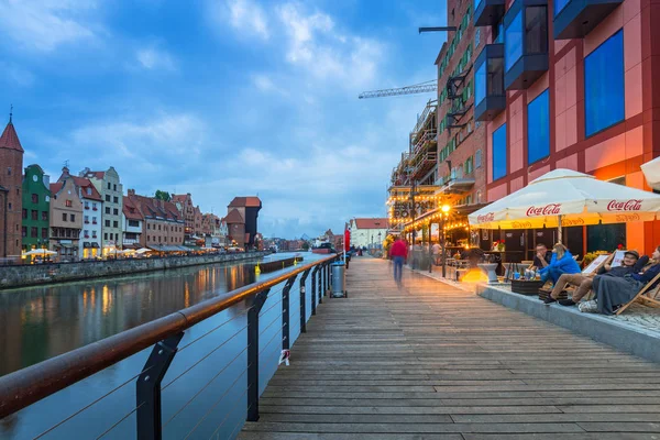 Gdansk Polônia Julho 2018 Arquitetura Cidade Velha Gdansk Rio Motlawa — Fotografia de Stock