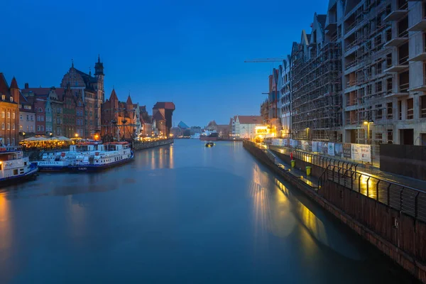 Gdaňsk Polsko Července 2018 Architektura Starého Města Gdaňsku Motlawa River — Stock fotografie