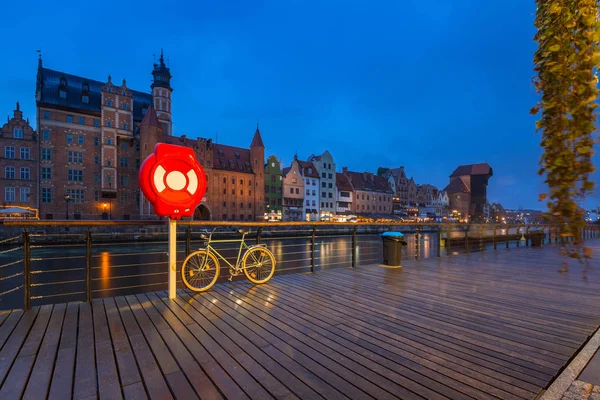 Architecture Old Town Gdansk Motlawa River Poland — Stock Photo, Image