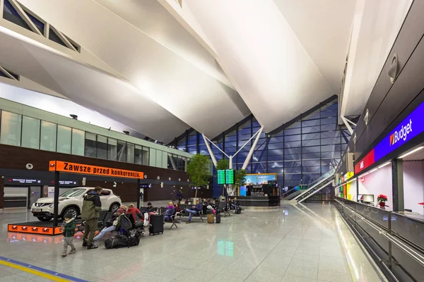 Gdansk Polônia Janeiro 2018 Interior Terminal Aeroporto Lech Walesa Gdansk — Fotografia de Stock