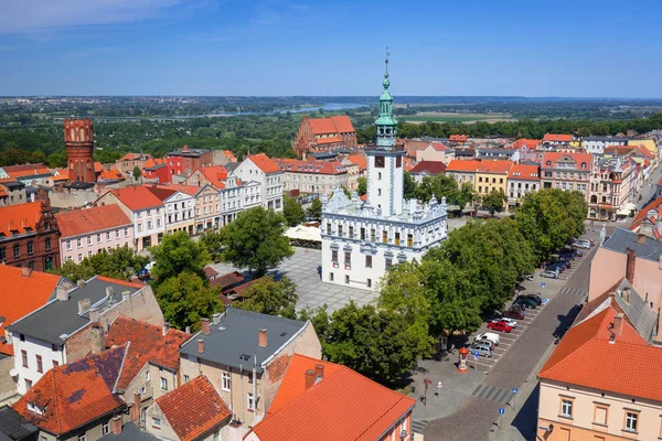 Красивая Архитектура Города Челмно Польша — стоковое фото