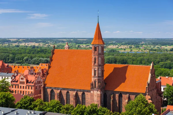 Gyönyörű Építészeti Chelmno Town Lengyelország — Stock Fotó