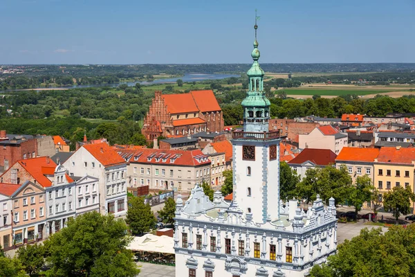 Архитектура Исторической Ратуши Челмно Польша — стоковое фото