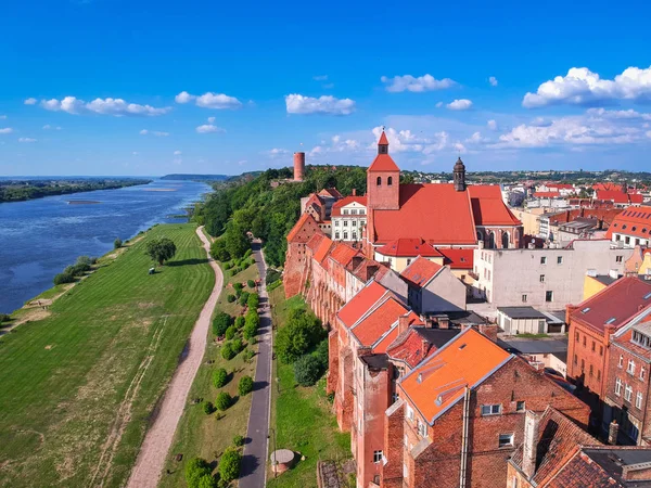 Όμορφη Σιταποθήκες Του Grudziądz Του Ποταμού Wisla Πολωνία — Φωτογραφία Αρχείου